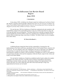 Archdiocesan Case Review Board Report June 2004
