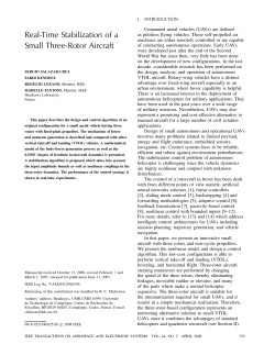 Real-Time Stabilization of a Small Three-Rotor