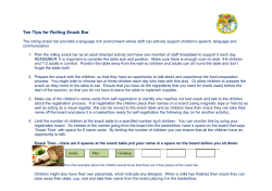 Ten Tips for Rolling Snack Bar