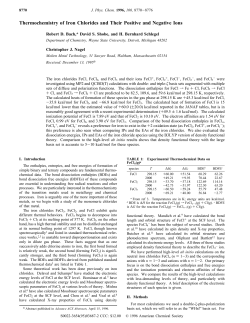 Thermochemistry of Iron Chlorides and Their Positive and Negative