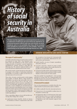 History of social security in Australia