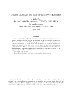 Gender Gaps and the Rise of the Service Economy