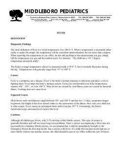Fever - Middleboro Pediatrics