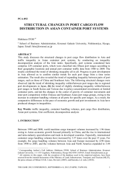 structural changes in port cargo flow distribution in asian - Hal-SHS