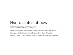 finalpresentation - Hydro status of now