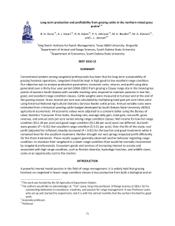 71 Long-term production and profitability from grazing cattle in the