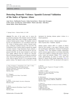 Detecting Domestic Violence: Spanish External Validation of the