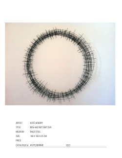 ARTIST: KATE HENDRY TITLE: BEN HAD NOT MET EVA MEDIUM