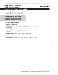 9thGrade The West Guided Reading