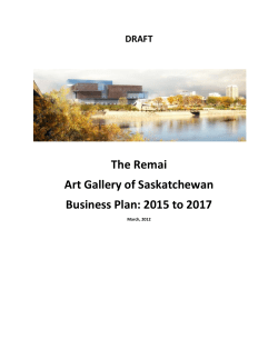 The Remai Art Gallery of Saskatchewan Business Plan