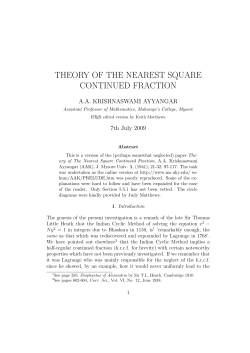 THEORY OF THE NEAREST SQUARE CONTINUED FRACTION