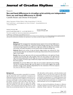 Sex and hand differences in circadian wrist activity are independent