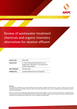 Review of wastewater treatment chemicals and organic chemistry