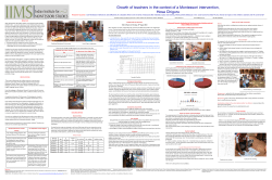 Growth of teachers in the context of a Montessori