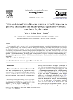 Nitric oxide is synthesized in acute leukemia cells after exposure to