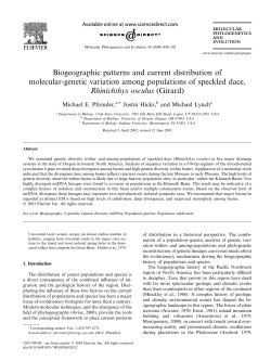 Biogeographic patterns and current distribution of molecular