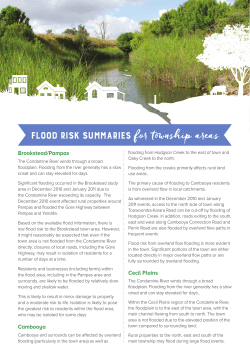 Flood risk summaries for township areas - Have your say