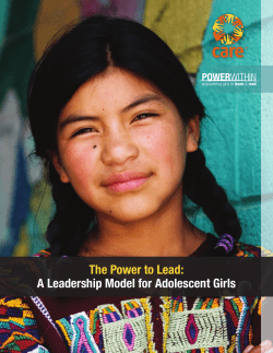 The Power to Lead: A Leadership Model for Adolescent Girls
