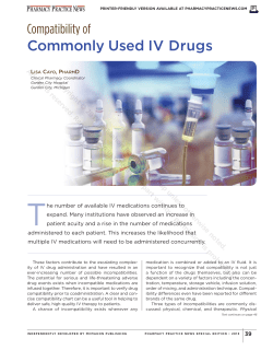 IV Drugs Compatibility - Pharmacy Practice News