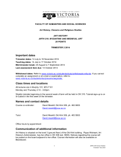 Important dates Class times and locations Names and contact