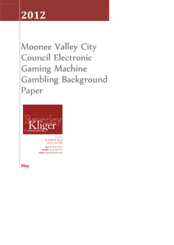 Moonee Valley City Council Electronic Gaming machine Gambling