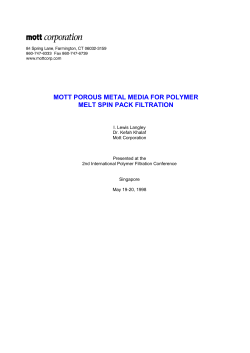 mott porous metal media for polymer melt spin pack filtration