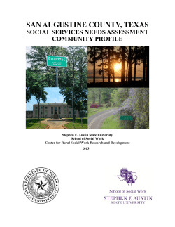 San Augustine County Texas Community Profile