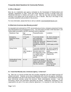 Frequently Asked Questions for Community Partners Page 1 of 4