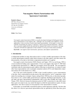 Non-negative Matrix Factorization with Sparseness Constraints