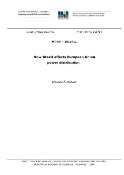 How Brexit affects European Union power distribution
