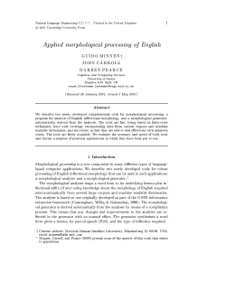 Applied morphological processing of English