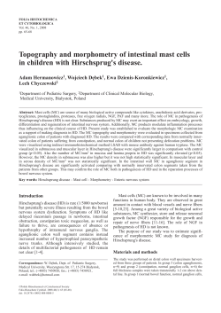 Topography and morphometry of intestinal mast cells in children