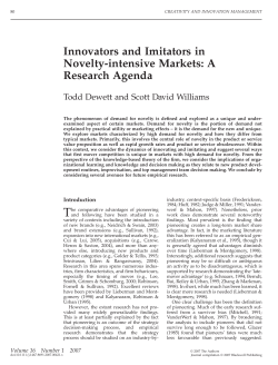 Innovators and Imitators in Novelty