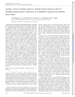 Aerobic exercise training improves skeletal muscle function and Ca2