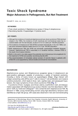 Toxic Shock Syndrome - Critical Care Clinics