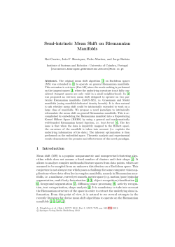 Semi-intrinsic Mean Shift on Riemannian Manifolds