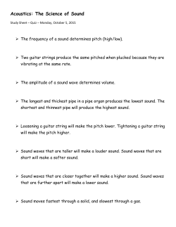 Acoustics: The Science of Sound