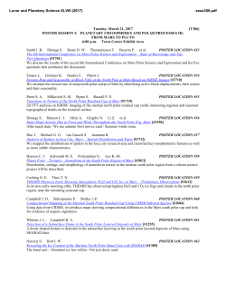 Planetary Cryospheres and Polar Processes III