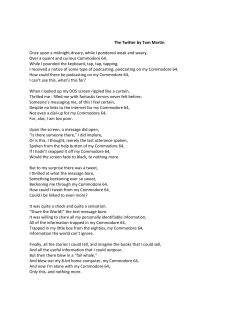 The Twitter by Tom Martin Once upon a midnight dreary, while I