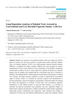Lung Deposition Analyses of Inhaled Toxic Aerosols in