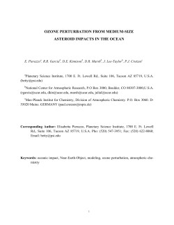 ozone perturbation from medium-size asteroid impacts in