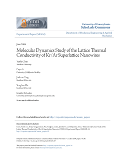 Molecular Dynamics Study of the Lattice Thermal Conductivity of Kr