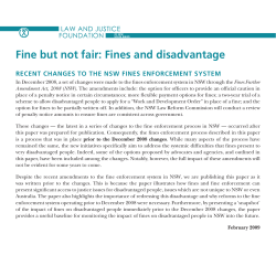 Fine but not fair: Fines and disadvantage