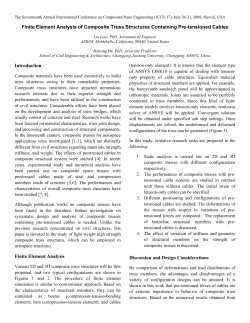 Finite Element Analysis of Composite Truss Structures Containing