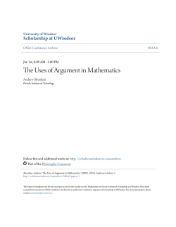 The Uses of Argument in Mathematics