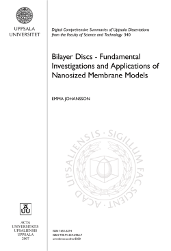 Bilayer Discs - Fundamental Investigations and