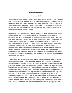 HCRSPA Newsletter February 2017 The soothsayer said to Julius