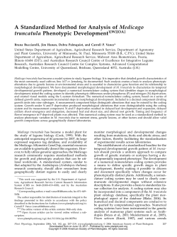 A Standardized Method for Analysis of Medicago