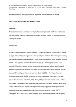 biopsychosocial Final