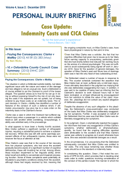 personal injury briefing